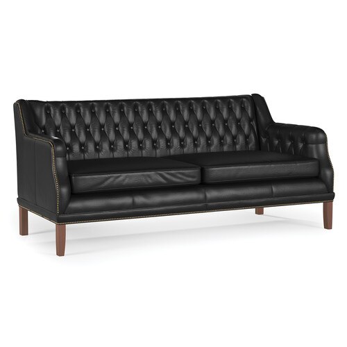 Leather Equestrian Loveseat